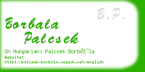 borbala palcsek business card